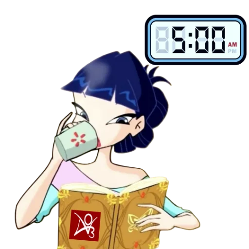 Стикер из набора Winx Meme Club для Телеграм: Статические ☕