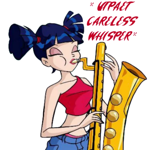 Стикер из набора Winx Meme Club для Телеграм: Статические 🎷