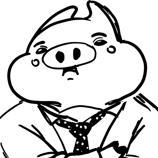 Стикер из набора Все стикеры в @Pig_and_friends / @Mari_Deinos "PigValeraWiP" для Телеграм: Статические 🙄