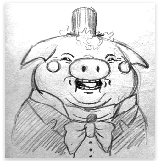 Стикер из набора Все стикеры в @Pig_and_friends / @Mari_Deinos "PigValeraWiP" для Телеграм: Статические 😈