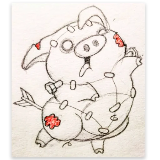 Стикер из набора Все стикеры в @Pig_and_friends / @Mari_Deinos "PigValeraWiP" для Телеграм: Статические 🧟♂