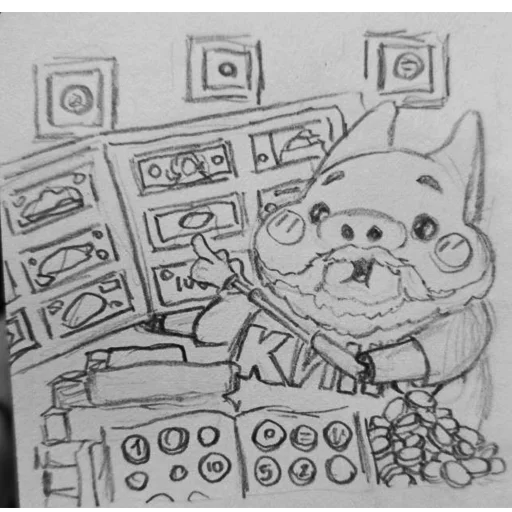 Стикер из набора Все стикеры в @Pig_and_friends / @Mari_Deinos "PigValeraWiP" для Телеграм: Статические 🪙
