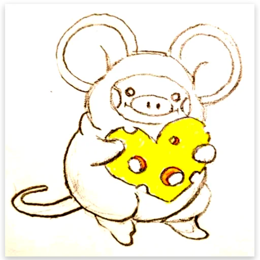 Стикер из набора Все стикеры в @Pig_and_friends / @Mari_Deinos "PigValeraWiP" для Телеграм: Статические 🐭