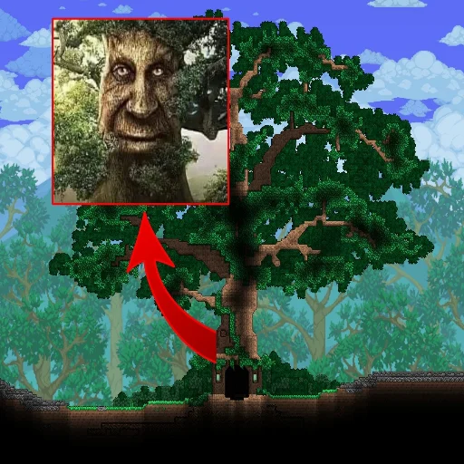 Стикер из набора [@tiktok4memes] Мудрое мистическое дерево для Телеграм: Статические 🌳