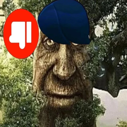Стикер из набора [@tiktok4memes] Мудрое мистическое дерево для Телеграм: Статические 👎