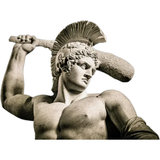 Стикер из набора Мудрые статуи @simplesticker для Телеграм: Статические 😠