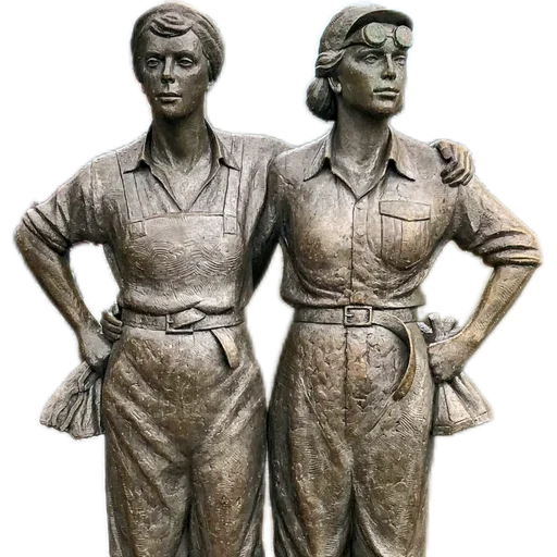 Стикер из набора Мудрые статуи @simplesticker для Телеграм: Статические 👩❤️👩