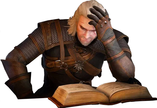 Стикер из набора WitcherBHSP Часть 1 @xBHSPx для Телеграм: Статические 📚