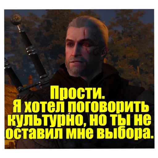 Стикер из набора WitcherBHSP Часть 1 @xBHSPx для Телеграм: Статические 😉