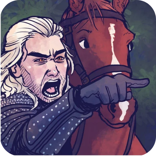 Стикер из набора WitcherBHSP Часть 1 @xBHSPx для Телеграм: Статические 😡