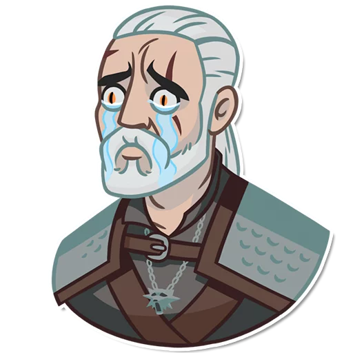 Стикер из набора witcher_pack для Телеграм: Статические 😭