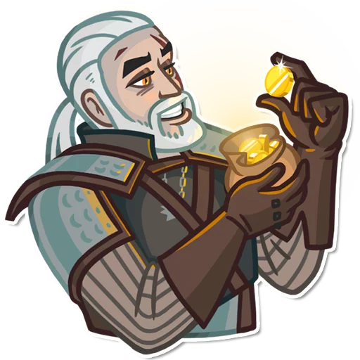 Стикер из набора witcher_pack для Телеграм: Статические 😁