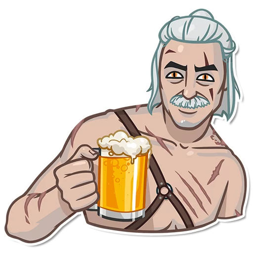 Стикер из набора witcher_pack для Телеграм: Статические 🍺