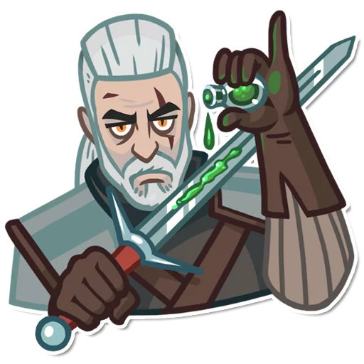 Стикер из набора witcher_pack для Телеграм: Статические 😠