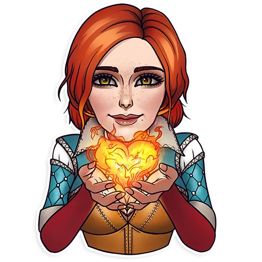 Стикер из набора Witcher для Телеграм: Статические 😘