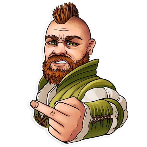Стикер из набора Witcher для Телеграм: Статические 🖕