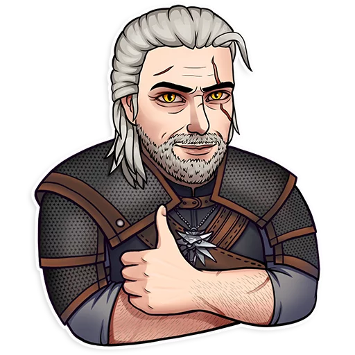 Стикер из набора Witcher для Телеграм: Статические 👍