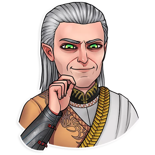 Стикер из набора Witcher для Телеграм: Статические 😈