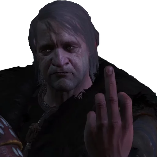 Стикер из набора Witcher для Телеграм: Статические 🖕