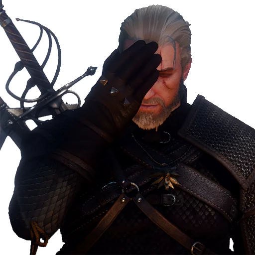 Стикер из набора Witcher для Телеграм: Статические 😞