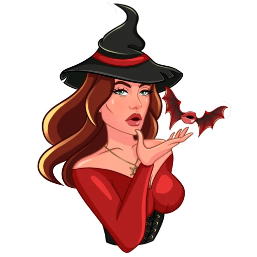 Стикер из набора Witchulitta для Телеграм: Статические 😘
