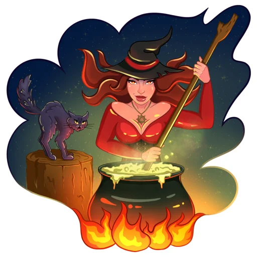 Стикер из набора Witchulitta для Телеграм: Статические 😈
