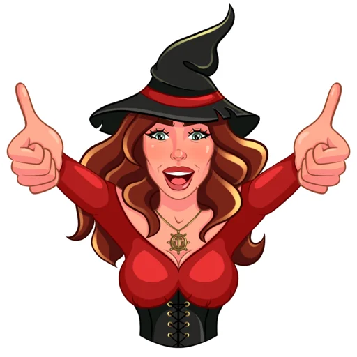 Стикер из набора Witchulitta для Телеграм: Статические 👍