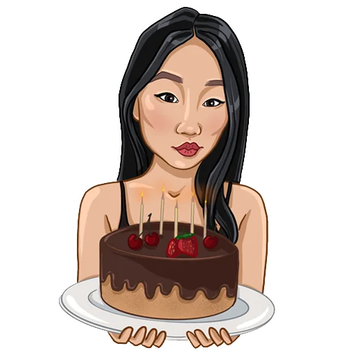Стикер из набора With love M&M для Телеграм: Статические 🎂