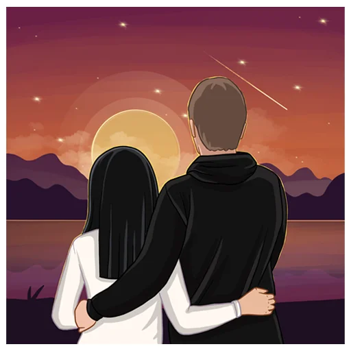 Стикер из набора With love M&M для Телеграм: Статические 👩❤️👨