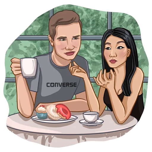 Стикер из набора With love M&M для Телеграм: Статические 🍩