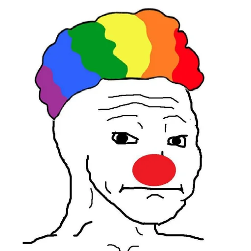 Стикер из набора Wojak, The Feels Guy для Телеграм: Статические 🤡