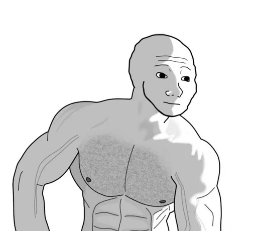 Стикер из набора Wojak, The Feels Guy для Телеграм: Статические 👤