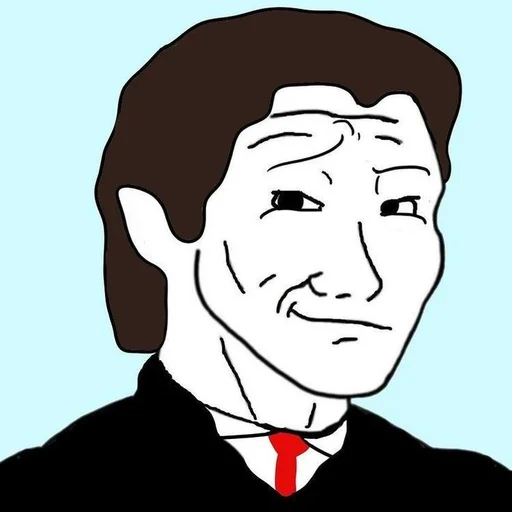 Стикер из набора Wojak, The Feels Guy для Телеграм: Статические 😃