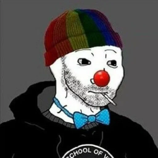 Стикер из набора Wojak, The Feels Guy для Телеграм: Статические 🤡
