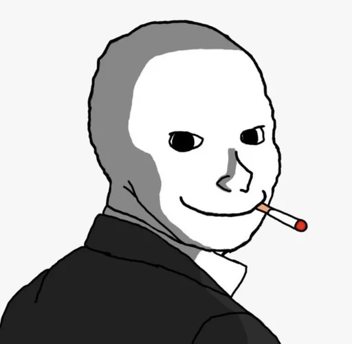 Стикер из набора Wojak, The Feels Guy для Телеграм: Статические 🚬
