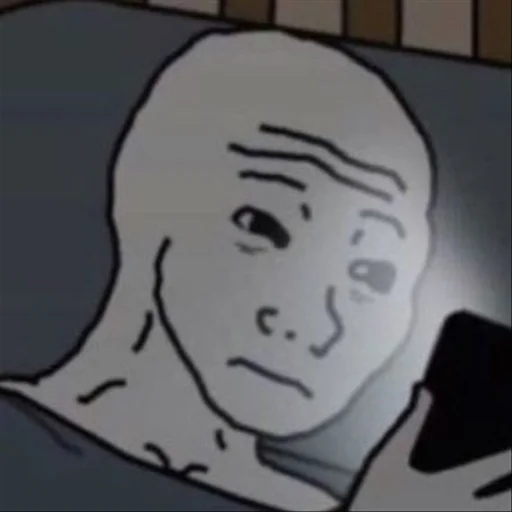 Стикер из набора Wojak, The Feels Guy для Телеграм: Статические 📱