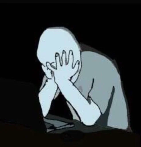 Стикер из набора Wojak, The Feels Guy для Телеграм: Статические 🤦♂