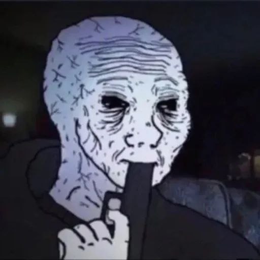 Стикер из набора Wojak, The Feels Guy для Телеграм: Статические 🔫