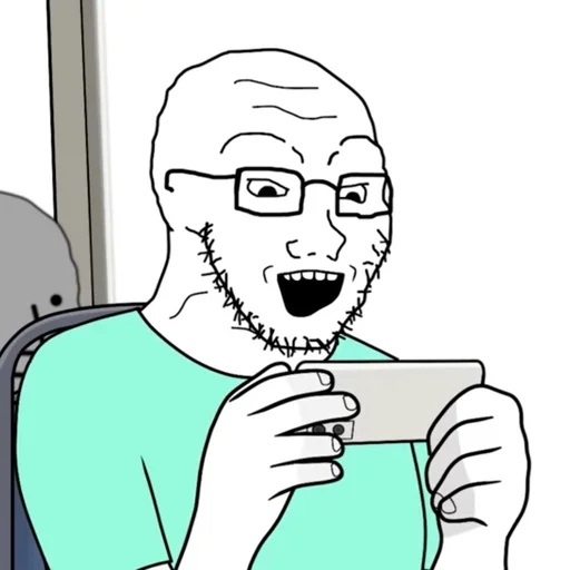 Стикер из набора Wojak, The Feels Guy для Телеграм: Статические 😳