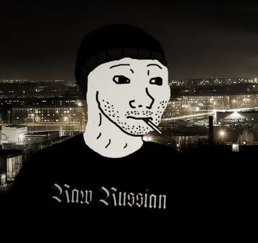 Стикер из набора Wojak, The Feels Guy для Телеграм: Статические 😐