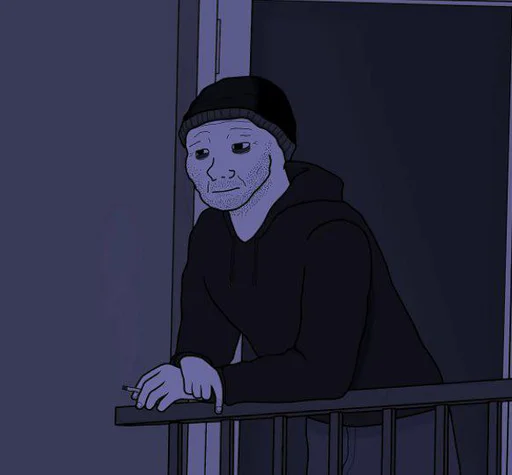 Стикер из набора Wojak, The Feels Guy для Телеграм: Статические 🚬