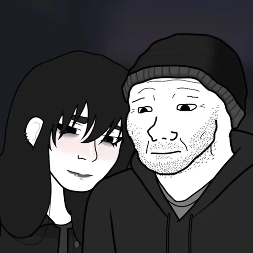 Стикер из набора Wojak, The Feels Guy для Телеграм: Статические ❤️
