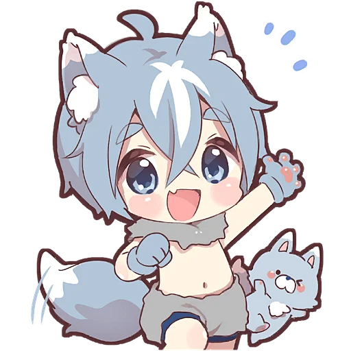 Стикерпак Волчёнок 2 @Nyasticks для Телеграм: Статические