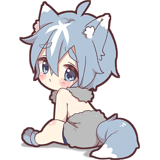 Стикер из набора Волчёнок 2 @Nyasticks для Телеграм: Статические 🥺