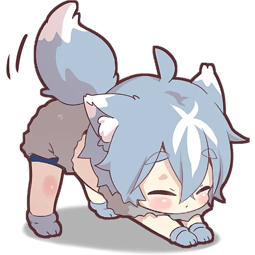 Стикер из набора Волчёнок 2 @Nyasticks для Телеграм: Статические ☺️