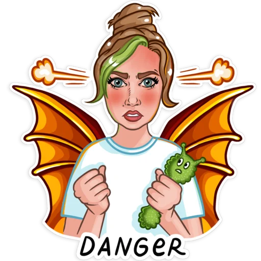 Стикер из набора Мамочка @yulia_bel_art для Телеграм: Статические 😡