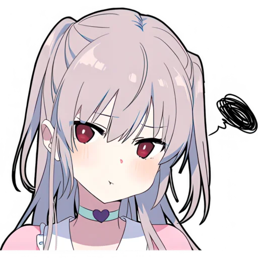 Стикер из набора Ями-тян @Nyasticks для Телеграм: Статические 😤