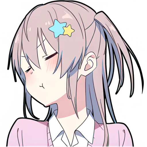 Стикер из набора Ями-тян @Nyasticks для Телеграм: Статические 😖
