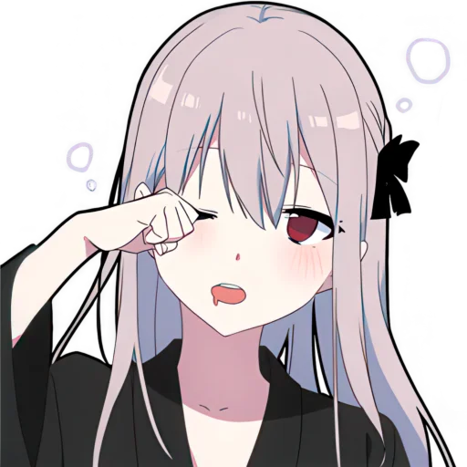 Стикер из набора Ями-тян @Nyasticks для Телеграм: Статические 🥱