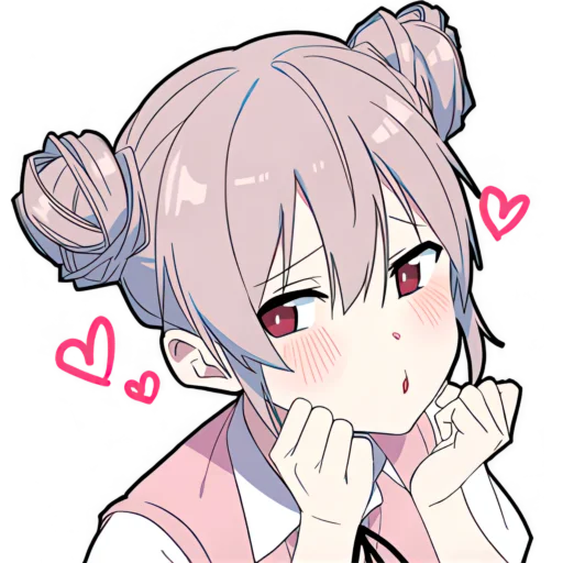 Стикер из набора Ями-тян @Nyasticks для Телеграм: Статические 🥰